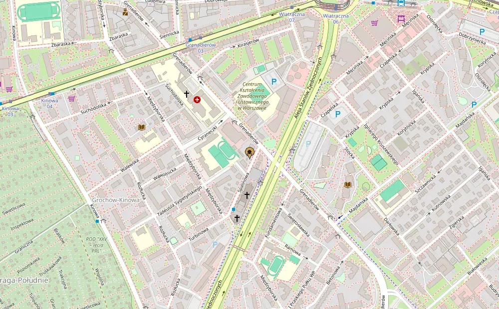 Mapa dojazdu – ul. Spalinowa 13, 04-058 Warszawa