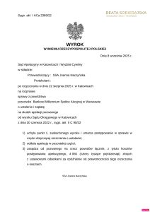 Skan wyroku – I ACa 2389/22