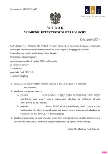 Skan wyroku – XII 1 C 1216/25