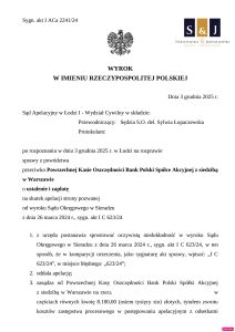 Skan wyroku – I ACa 2241/24