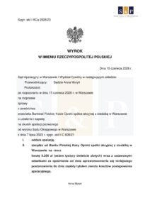 Skan wyroku – I ACa 2828/23