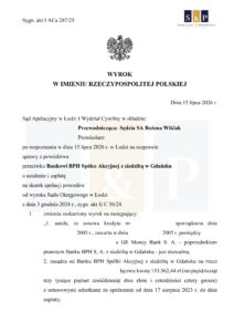 Skan wyroku – I ACa 287/25