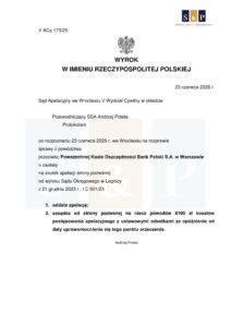 Skan wyroku – V ACa 173/25