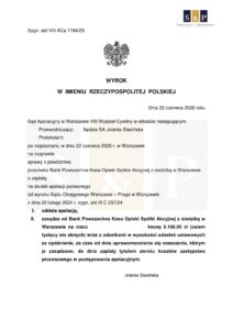 Skan wyroku – VIII ACa 1184/25