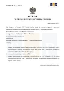 Skan wyroku – XII 1 C 1062/25