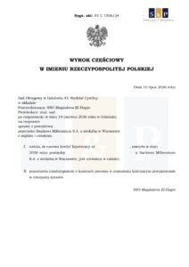 Skan wyroku – XV C 1506/24